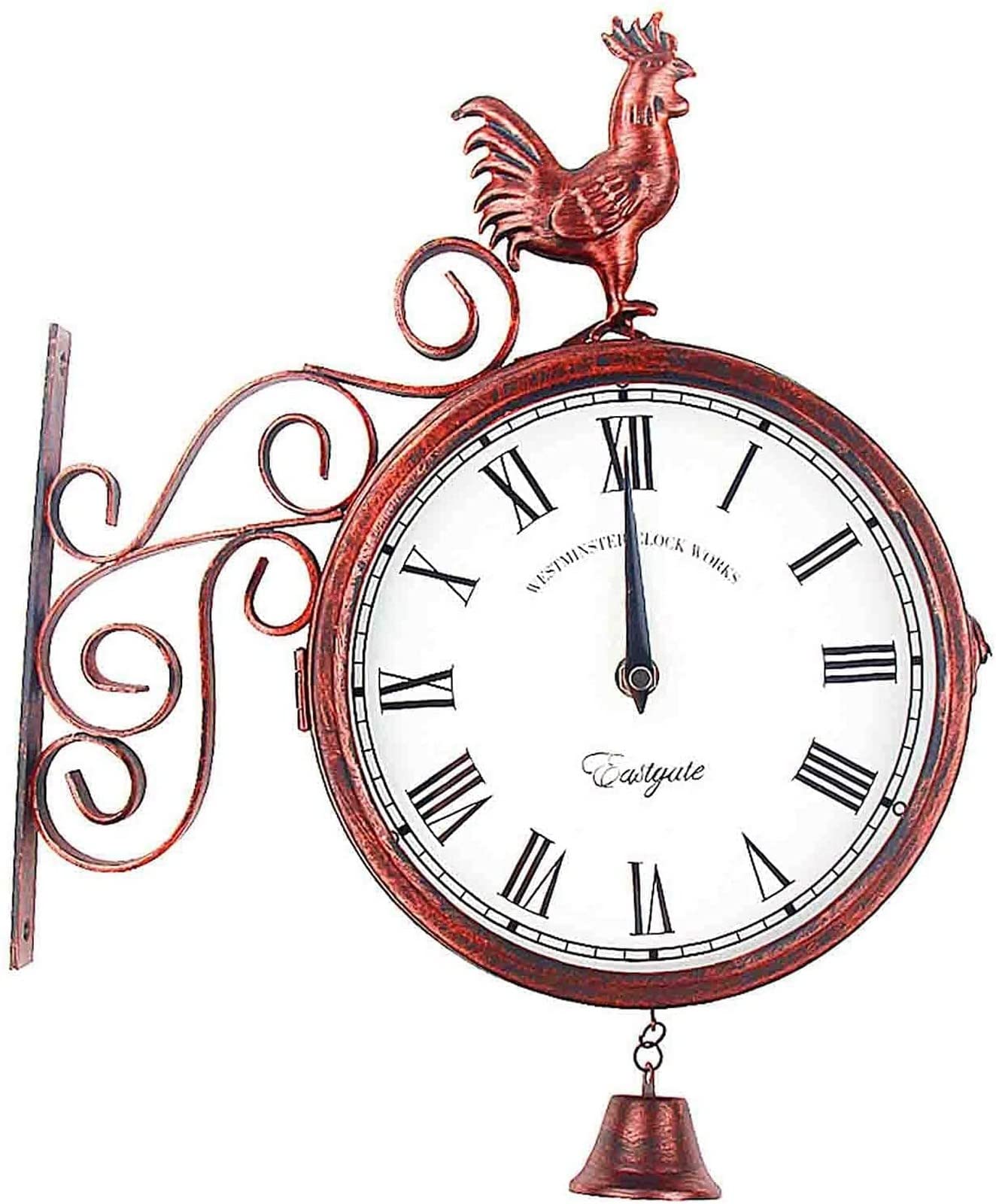 Horloge murale double face vintage pour sublimer l'ambiance de votre jardin d'hiver