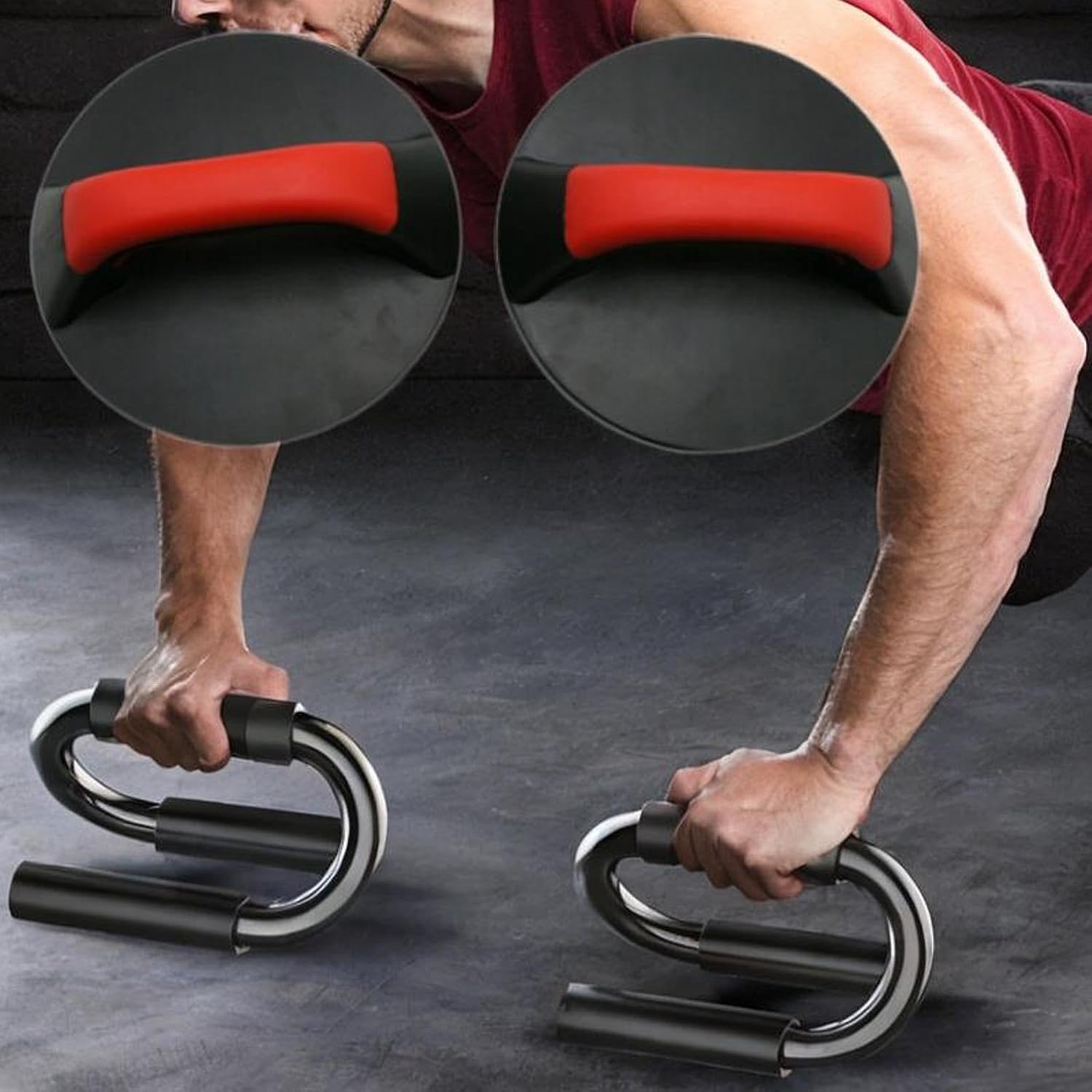 2Pcs Rotating Push up Support Pushup Stand Firm Grip Exercise Indoor Workout Nonslip Strength Training for Men Women Adults
