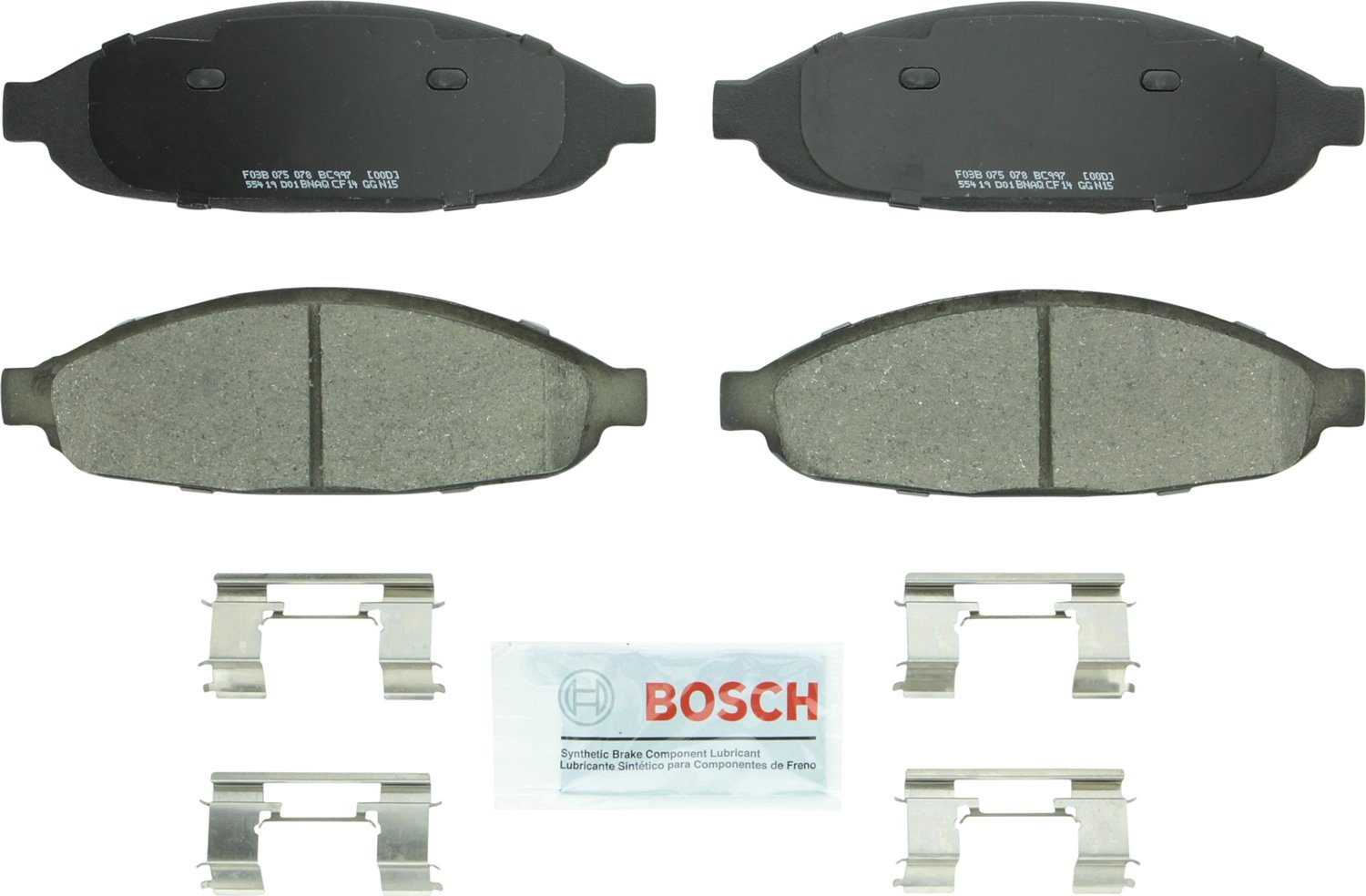 Bosch Automotive BP1078 QuietCast Premium Semi-Metallic Disc Brake Pad Set For: Subaru Forester, Legacy, Outback, B9 Tribeca, Tribeca, WRX, Front — view 228