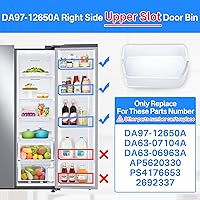 Vista 5 de DA97-12650A Door Shelf Bin Only for Right Side Samsung Refrigerator Door Shelf Replacement for Samsung RF263BEAESR RF261BEAESR RF260BEAESR Door Bin