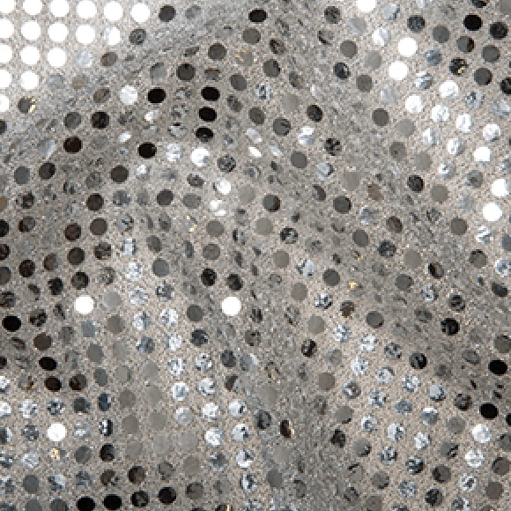 6mm Sequin Jersey Shiny Sparkly Material Nylon Fabric Fancy Dress Metallic (per metre) (Silver)