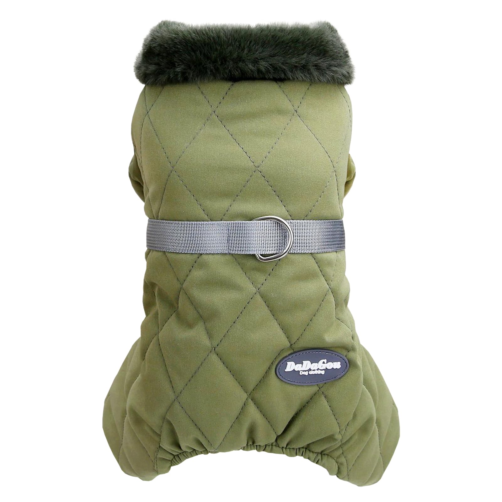 Izefia Dog Coat Jacket Windproof Cold Weather Coat 4 Legs Warm Dog Jumpsuit Winter Thick Clothes Snow Proof Coat Cotton Dog Coat for Small Dog Medium