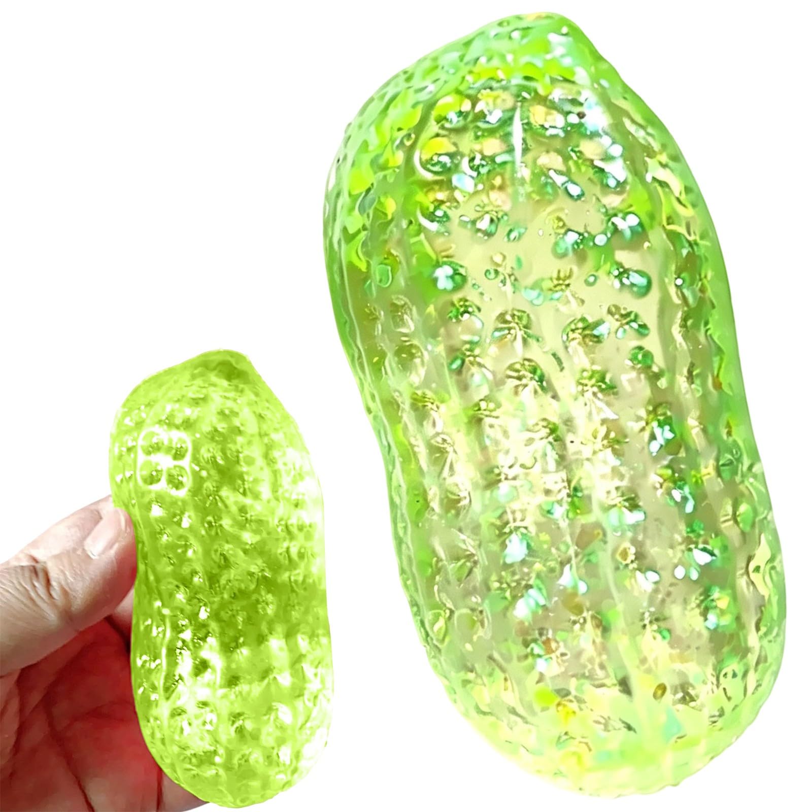 Glitter Peanut Squishy,2026 New Peanut-Shaped Malt Slow Soft Fidget