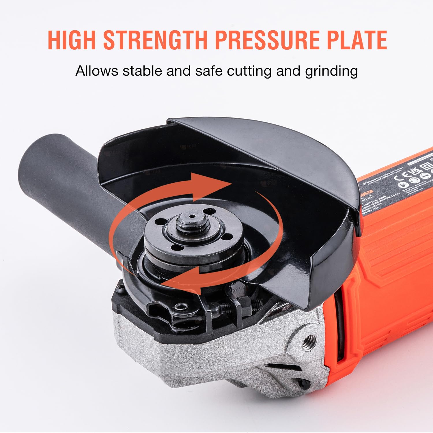 Smerigliatrice angolare con filo TOPWAY 115 mm / 125 mm 1200W, 6 velocità variabili, per fai da te e lavori leggeri, muratura, calcestruzzo, piastrelle, metallo e acciaio (Gamma economica)