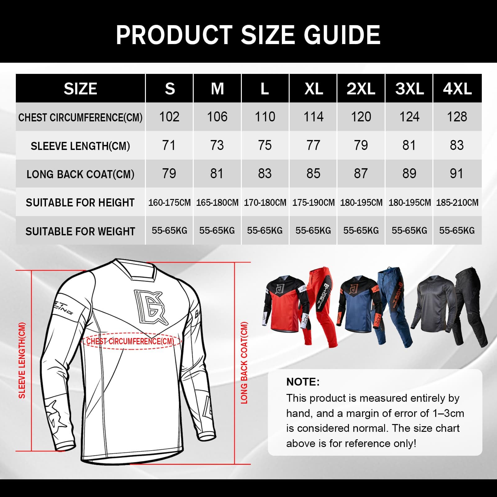 Maillot MTB Pantalones de Camiseta de Motocross Traje Hombres Bicicleta Sucia Juego de Engranajes MX Mujeres Fuera del Camino Montando Adulta Ropa de Carrera