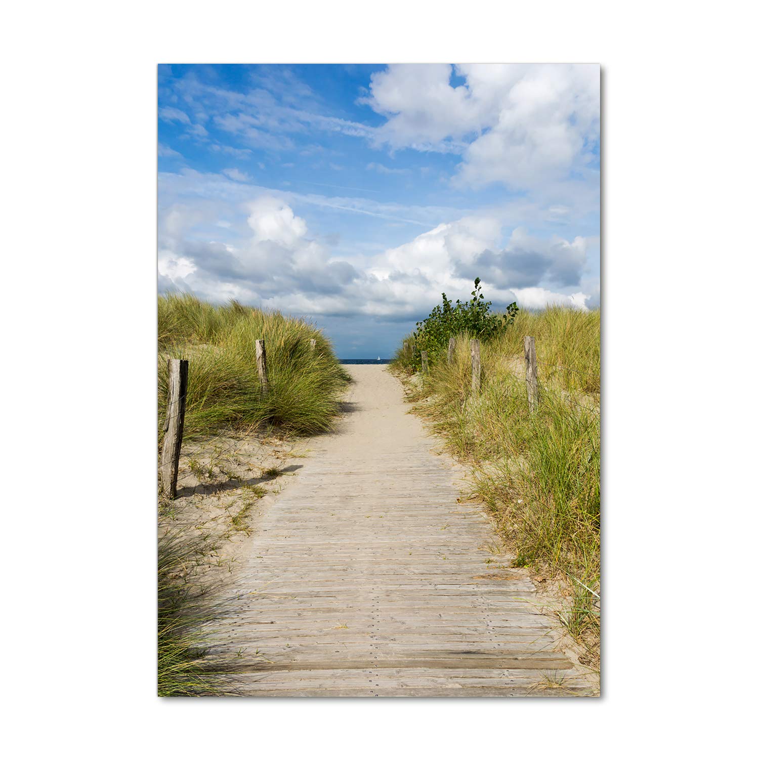 Image sur verre acrylique 70x100 Tulup grand tableau mural paysage de plage vert