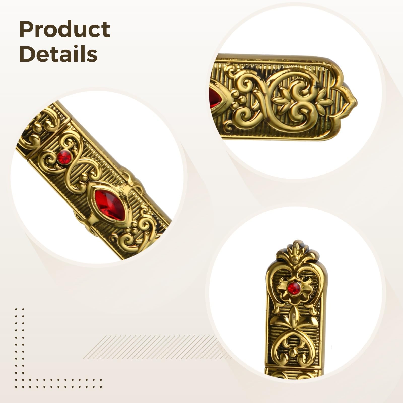 Gold Needle Holder Box, Vintage Portable Sewing Storage Case, Compact Embroidery Needle Organizer