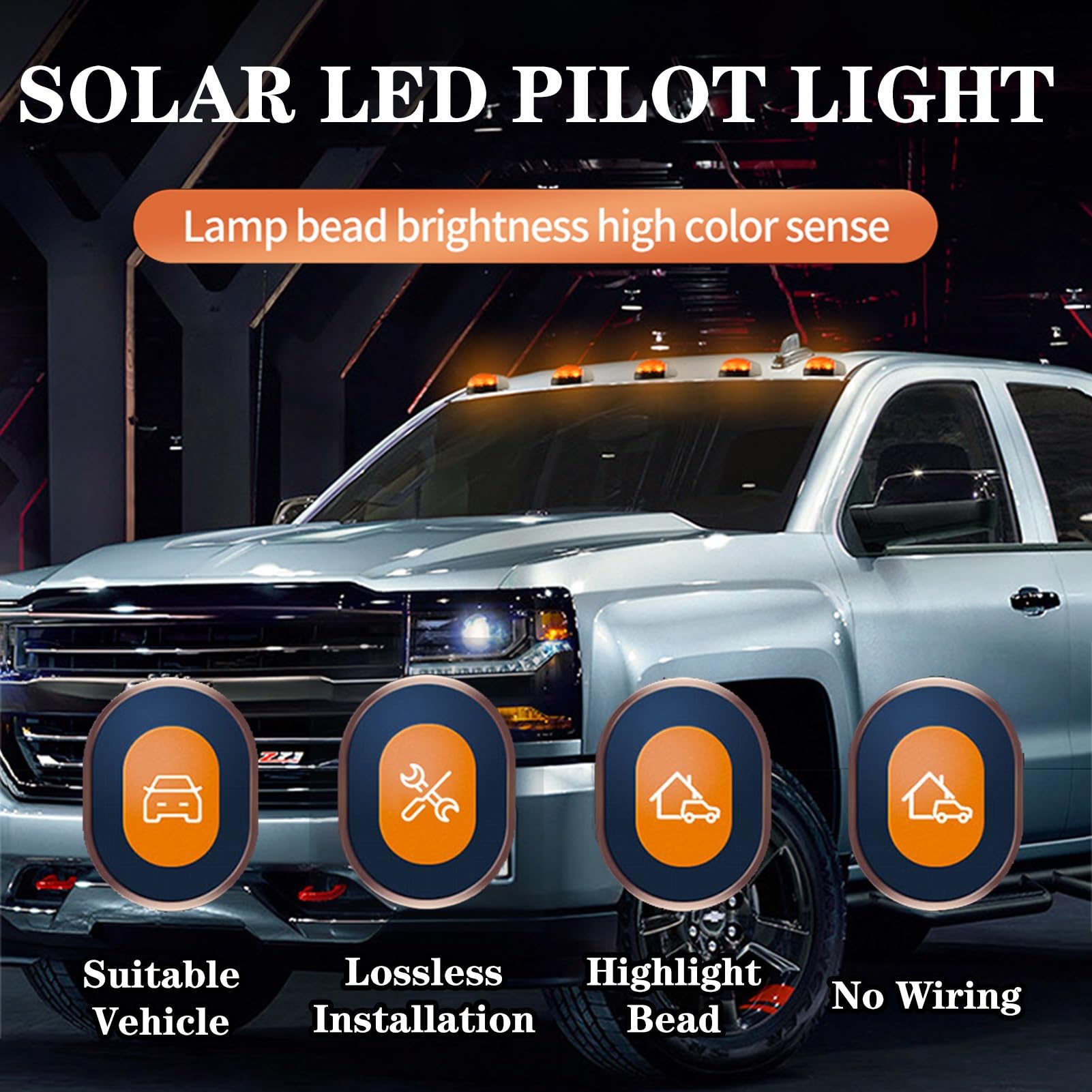 Solar Kabinenbeleuchtung Für LKW - Kabellose Dachmarkierungsleuchten Ohne Bohren