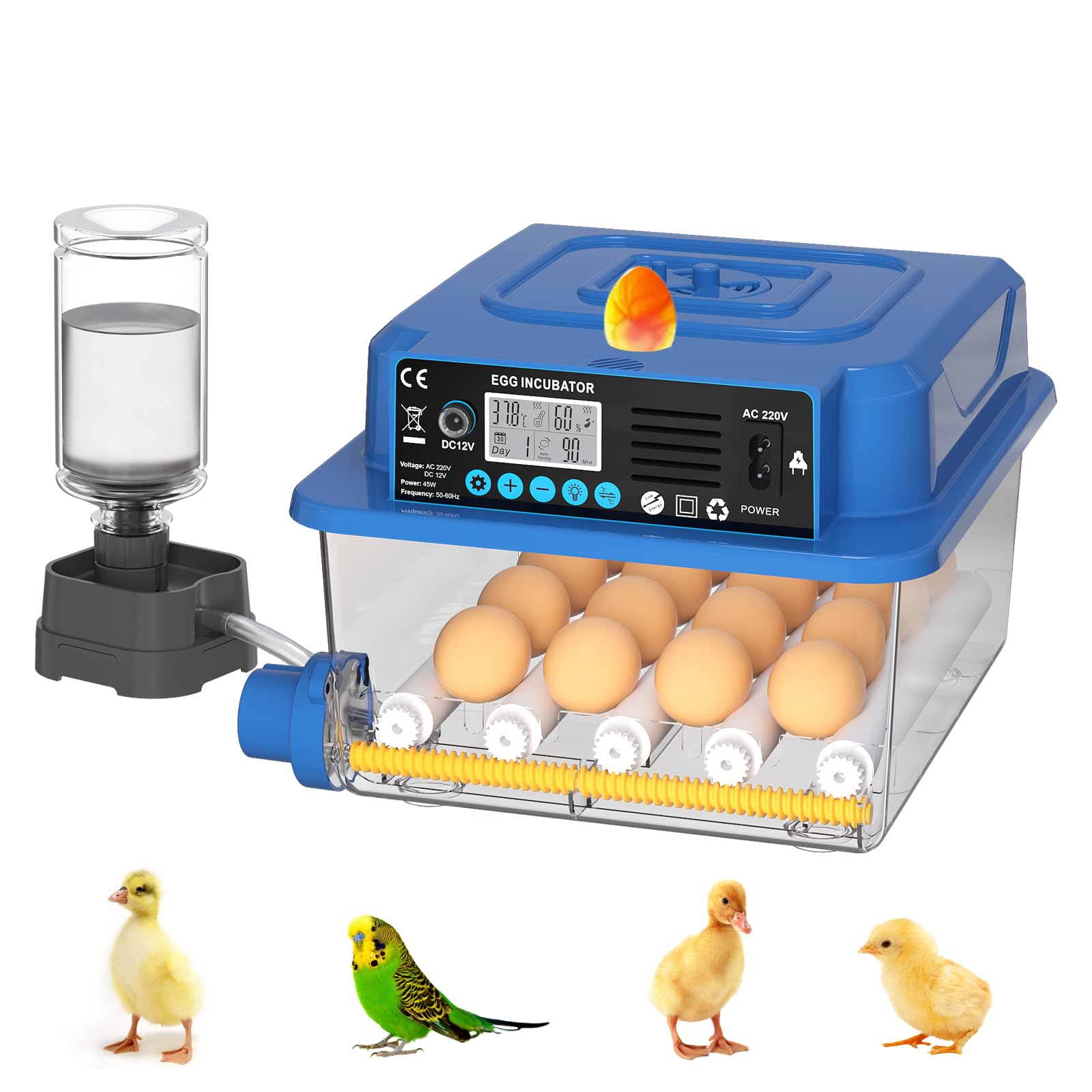 Incubatrice completamente automatica per 16 uova