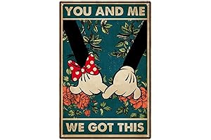 Mickey and Minnie Kissing Tin Bar Club Café Sign - Old Fashioned Look