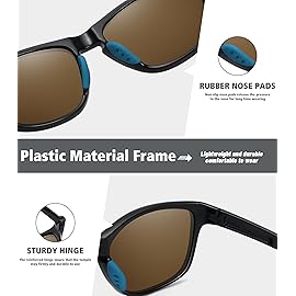 MEETSUN Polarized Sports Sunglasses for Women Men Driving Running Cycling Fishing Sun Glasses UV400 Protection Black Frame-Ice Blue Mirror Lens