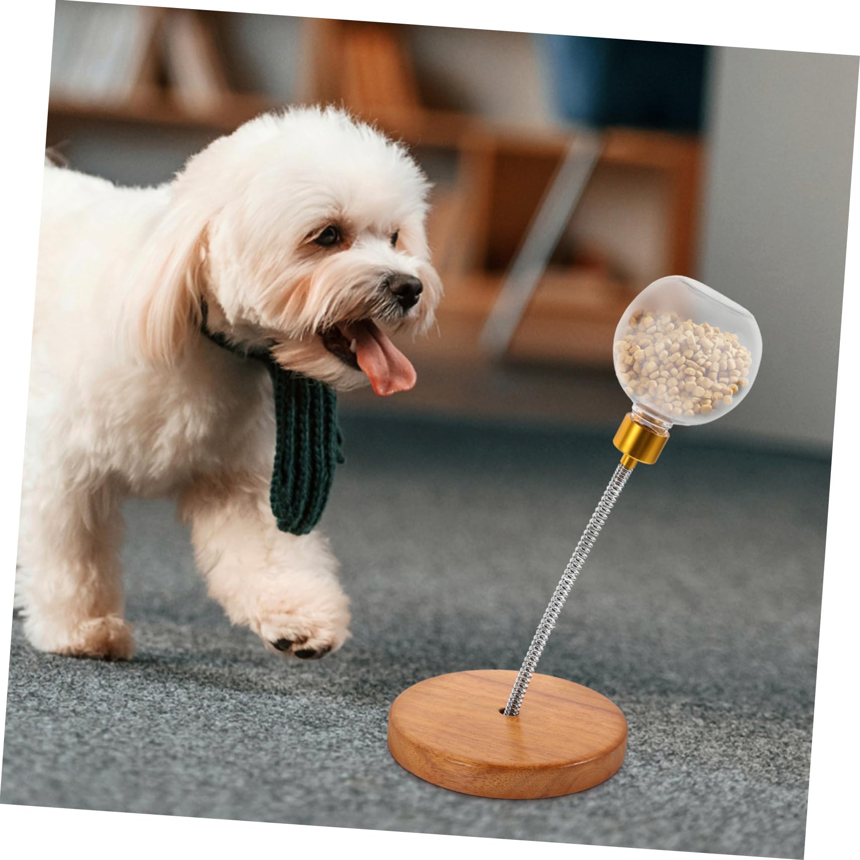 Housoutil Snackball und Beschäftigung aus Kunststoff und Edelstahl für Hunde Interaktives Leckerli Spender Hundespielzeug zur Futter Training für Kleine und Große Hunde