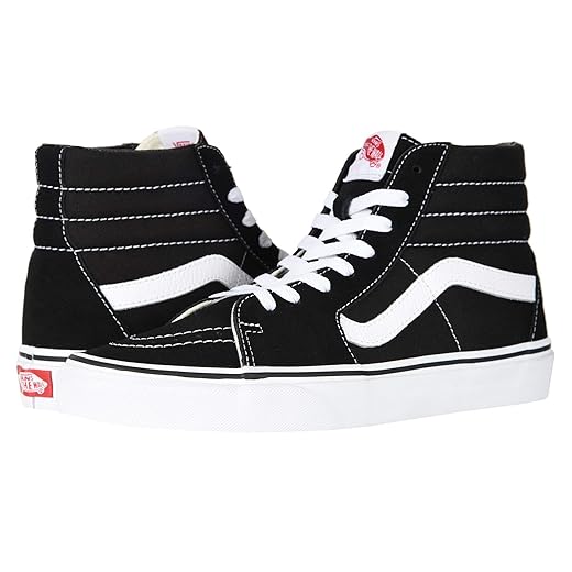Vans Sk8-Hi Unisex Black/White 9.0 Mens/10.5 Womens