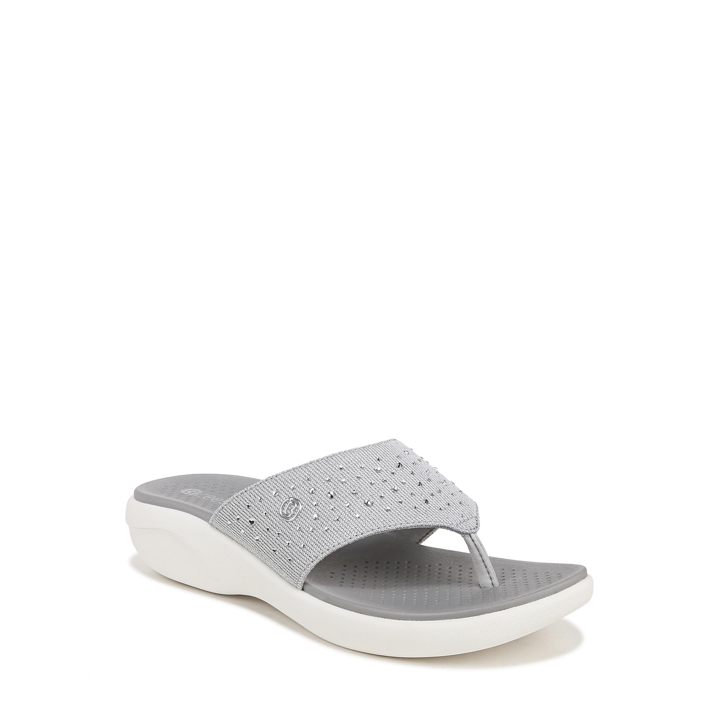 BZees Women's Cruise Bright Machine Washable Comfort Wedge Sandal Flip-Flop