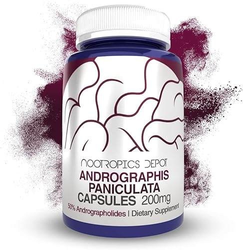 Andrographis paniculata Cápsulas 200mg 180 unidades 50% andrographolides Apoya la función inmune Apoya la función celular