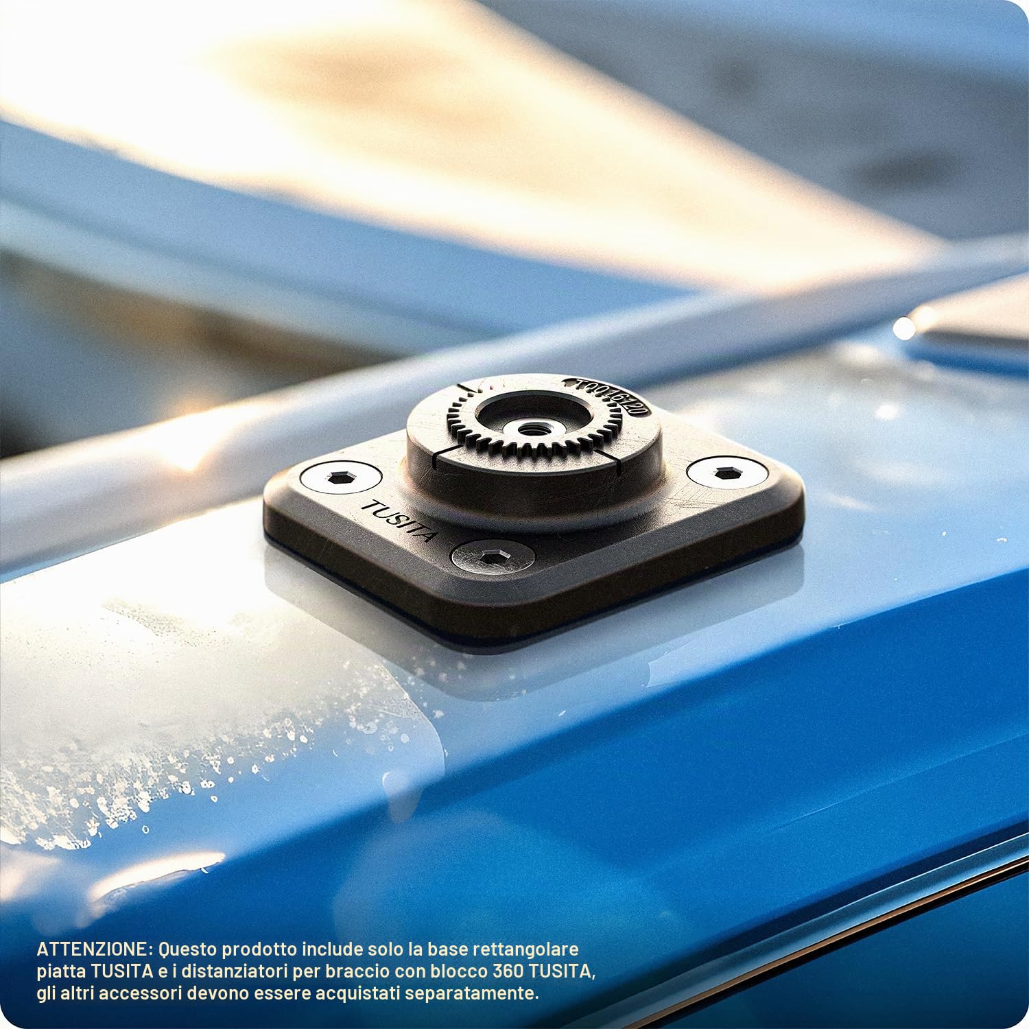 TUSITA Lock 360 Base - Base Rettangolare Piana - 4 Fori