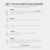 Vista 6 de Cerraduras TSA para equipaje, cerradura de combinación para casillero, combinación de candado pequeño, candados de equipaje combinados aprobados por