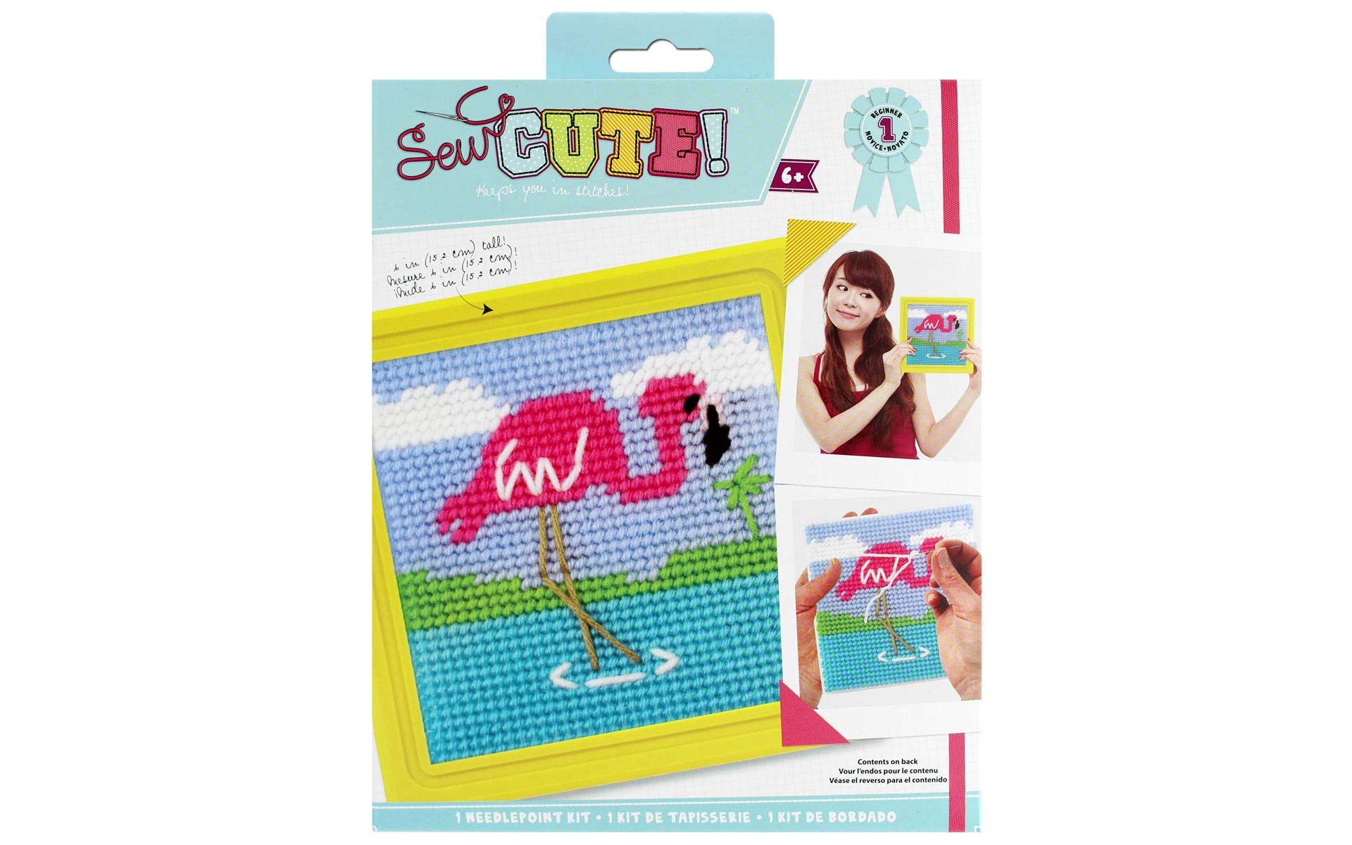 Colorbok Sew Cute! Needlepoint Kit-Flamingo