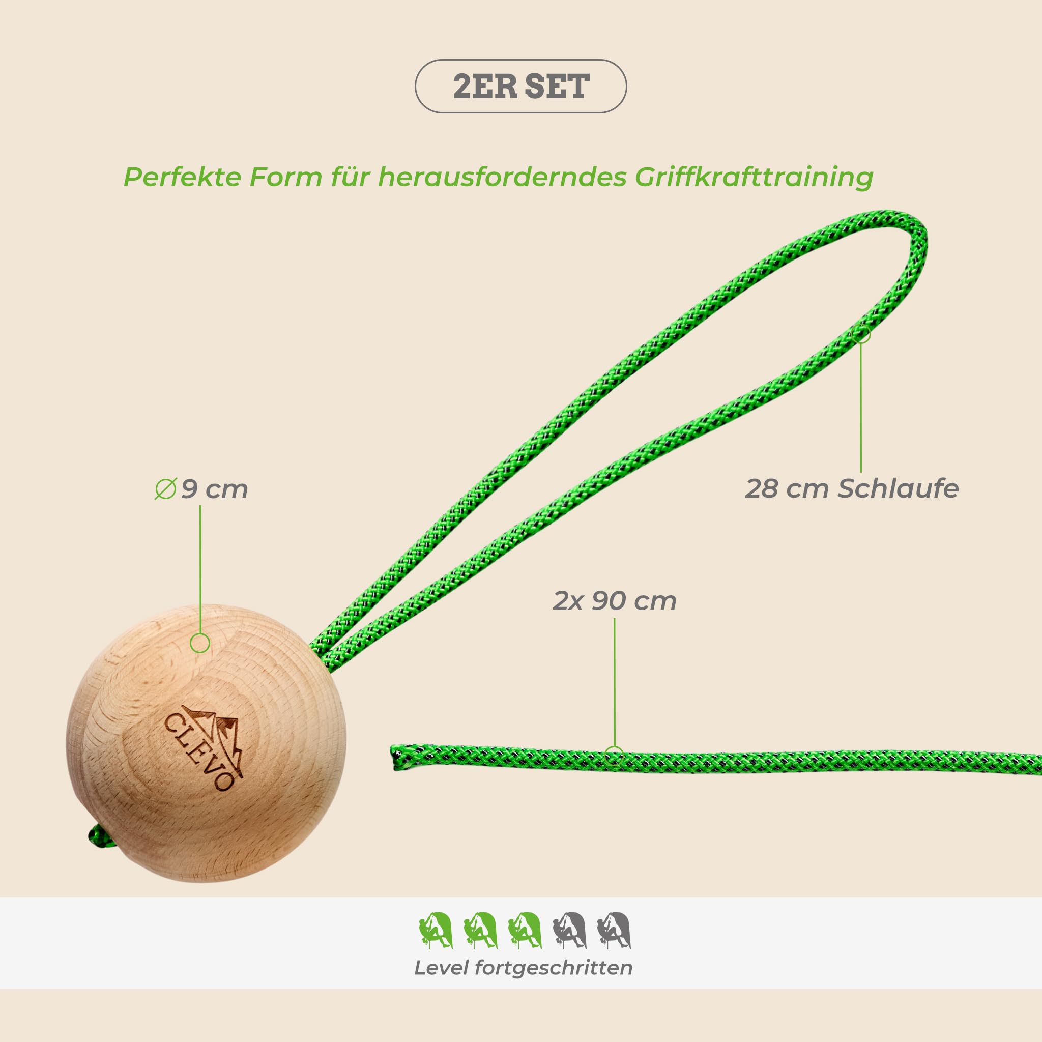 Clevo Piłki treningowe do wspinaczki Zestaw 2 z teksturą