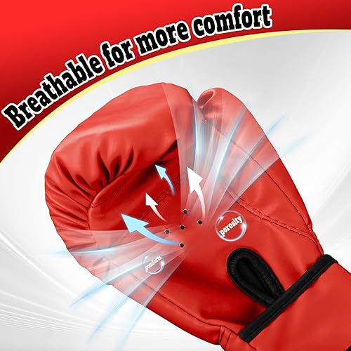 Miniatura 4 de Guantes de boxeo para niños y niñas, guantes de entrenamiento de boxeo juvenil para niños de 3 a 9 años, guantes de entrenamiento de 4 onzas para