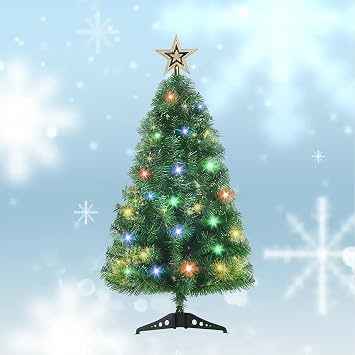 3ft Artificial Christmas Tree, Tabletop Xmas Tree for Holiday Decor 140 Branch Tips, Green