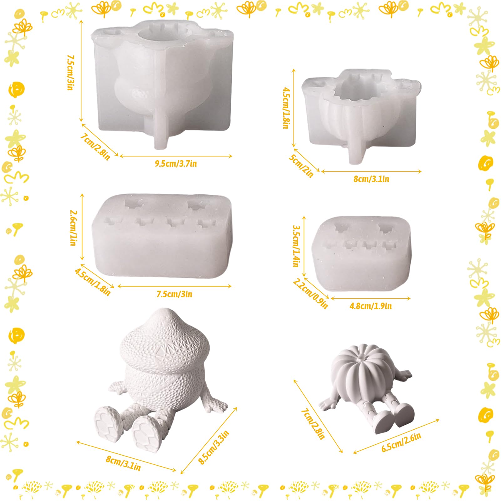 générique Moules à Bougies en Silicone Moules Moulage Arbre de Noël Assis sur Un Support Figure 3D