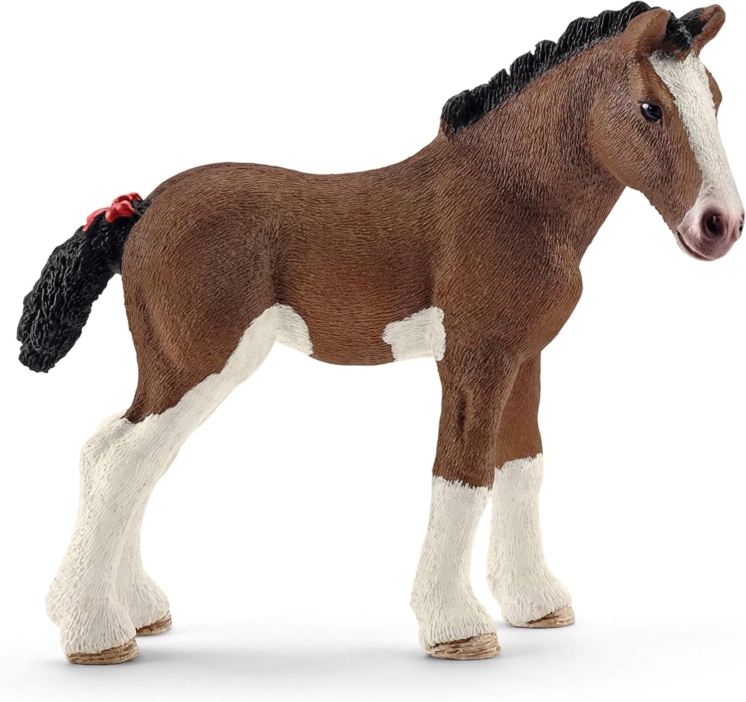 Schleich Farm World, Farm Animal Horse Toys for Kids and Toddlers, Clydesdale Foal Figurine, Ages 3+