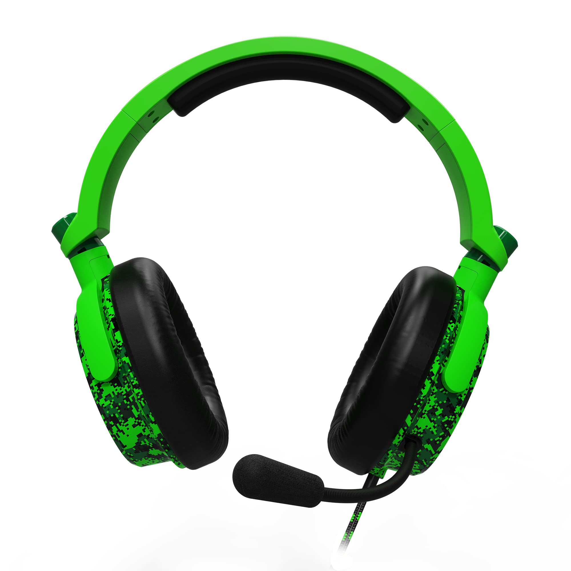 Stealth C6-100 Gaming Headset Neon Green Digital Camo, Multi-Plattform kompatibel mit XBox One, Serie S/X, PS4/5, Handy und Tablet mit leistungsstarken 40-mm-Lautsprechern, 3.5-mm-Klinkenstecker