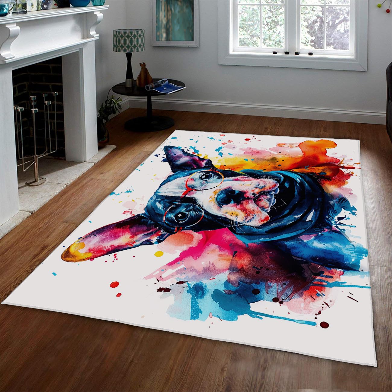 Tapis lavable pour salon d'intérieur animaux et enfants