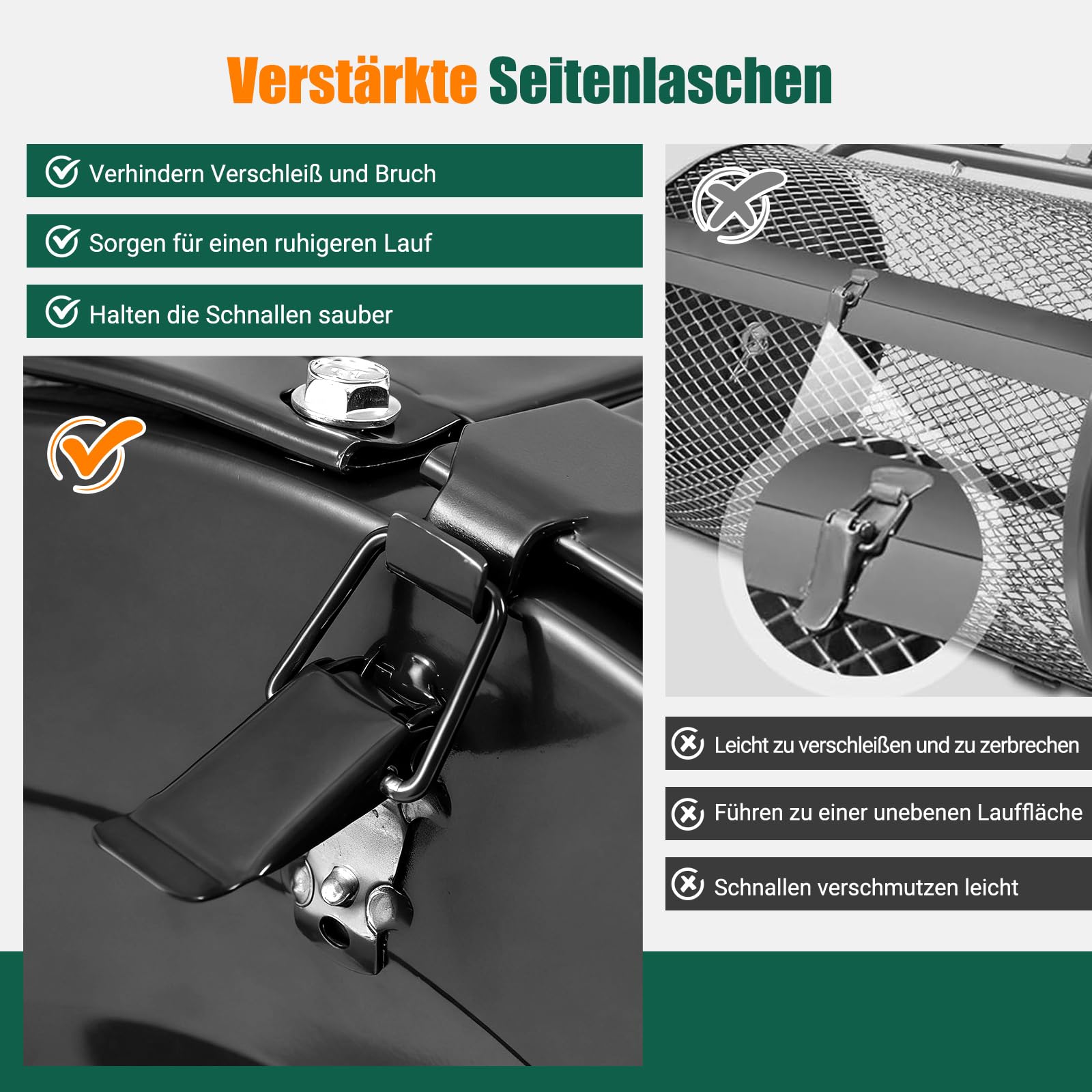 COSTWAY Kompoststreuer 77 L, Torfmoosstreuer mit höhenverstellbarem T-Griff & Mesh-Korb, Ø40x61cm, Düngerstreuer für Garten Rasen, Gartenstreuer für Dünger Saat, Handstreuer Kompostwalze (Schwarz)