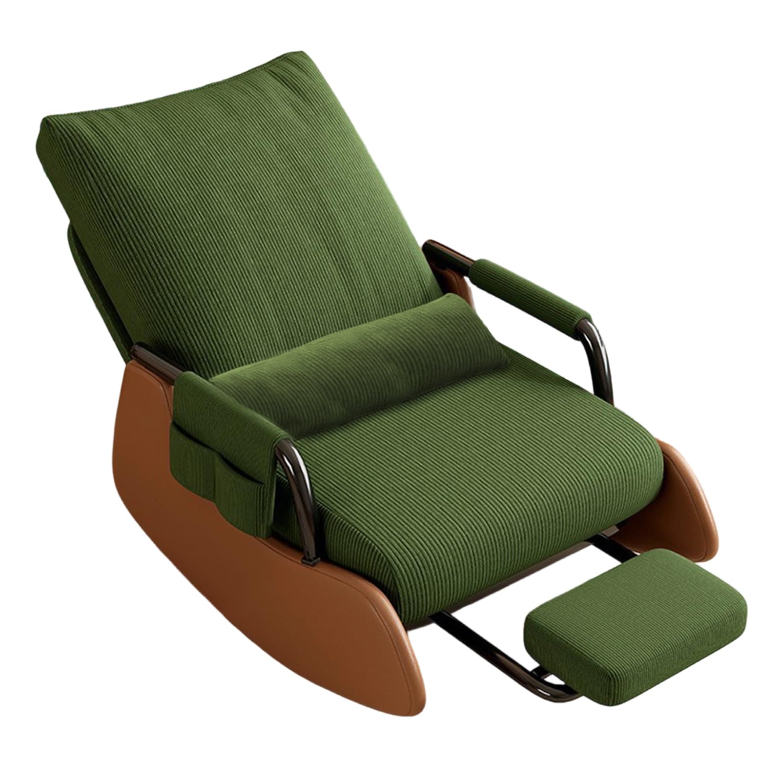 Zertylre Rocking Chair with Cordober Wood and PU, with Folding