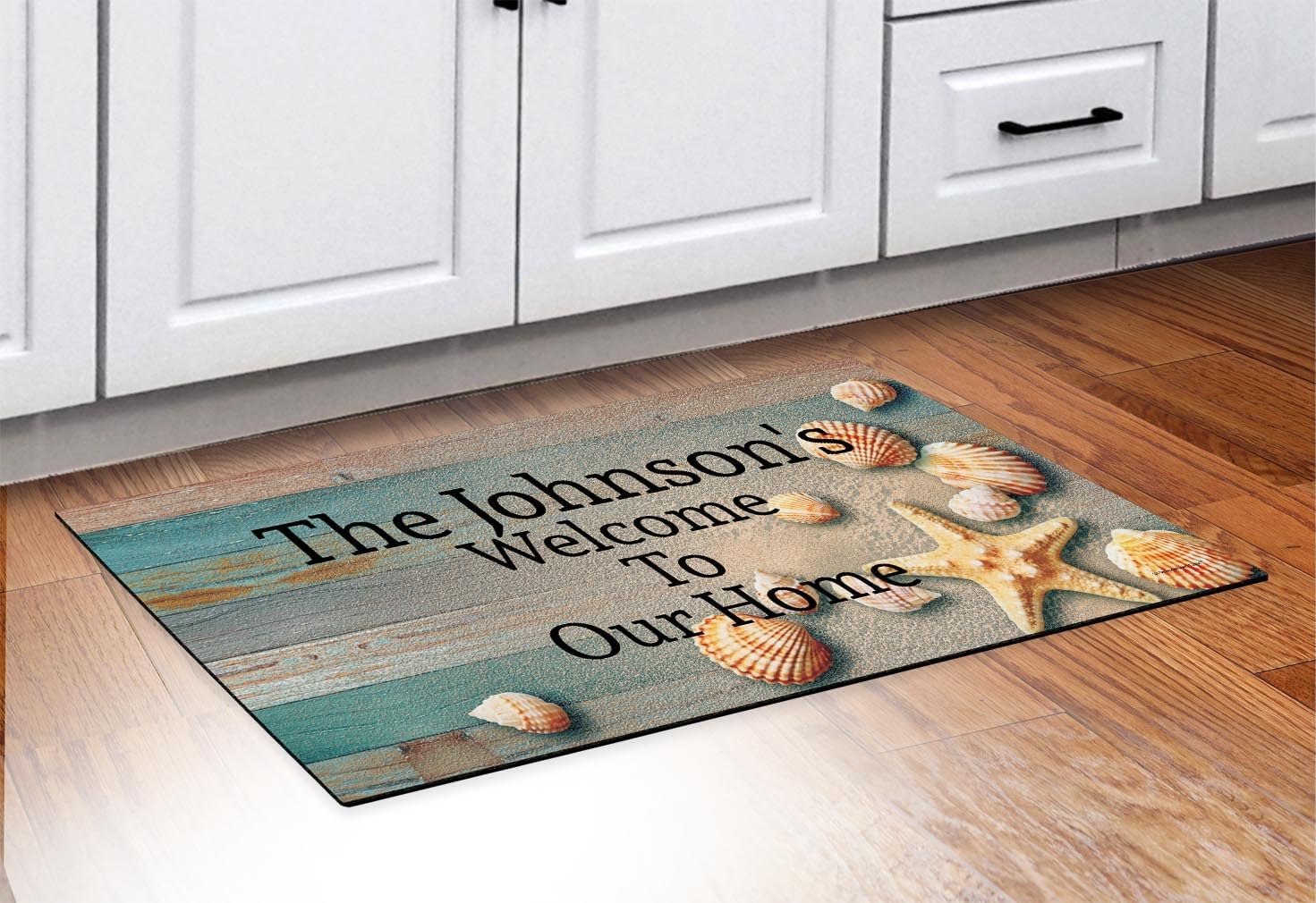 Beachy Gifts Four Lines Your Text Doormat Welcome Mat Nautical Decor Personalized Doormat Beachy