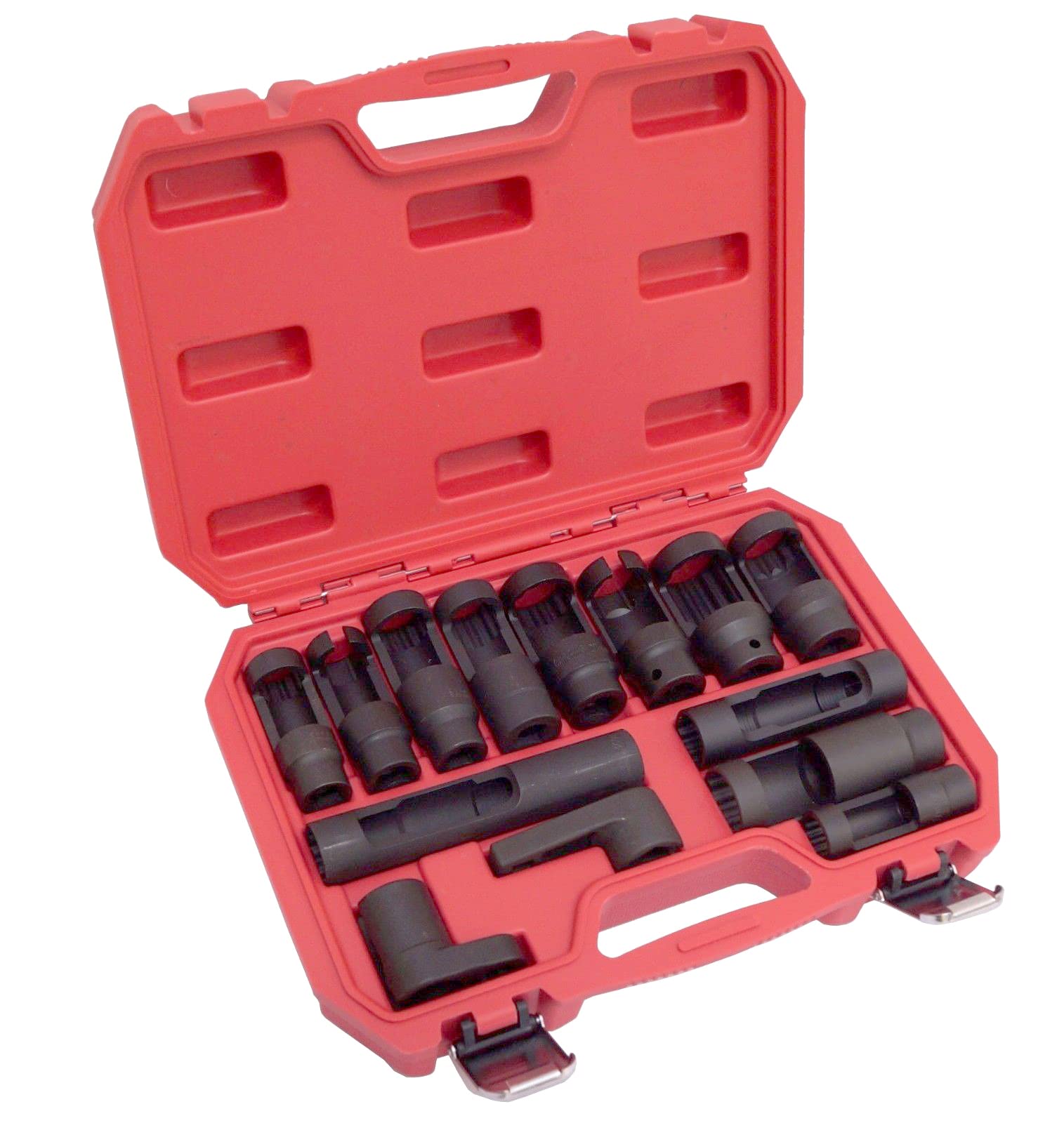 Juego de vasos para inyectores diesel y sensores lambda, 14 piezas
