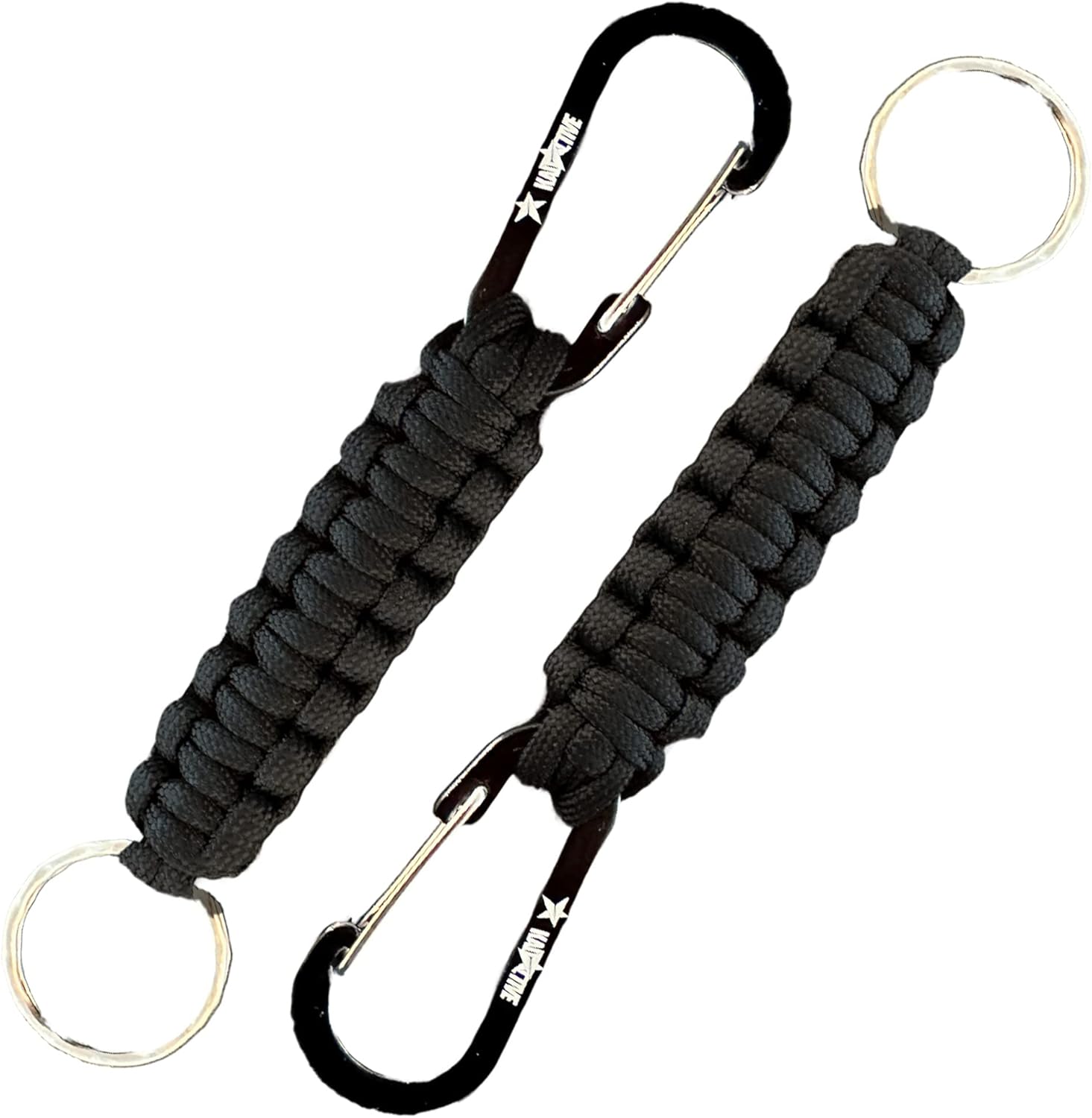 KADACTIVE Paracord Keyring Black, 2 Pack Key Chain, Keyrings for Men