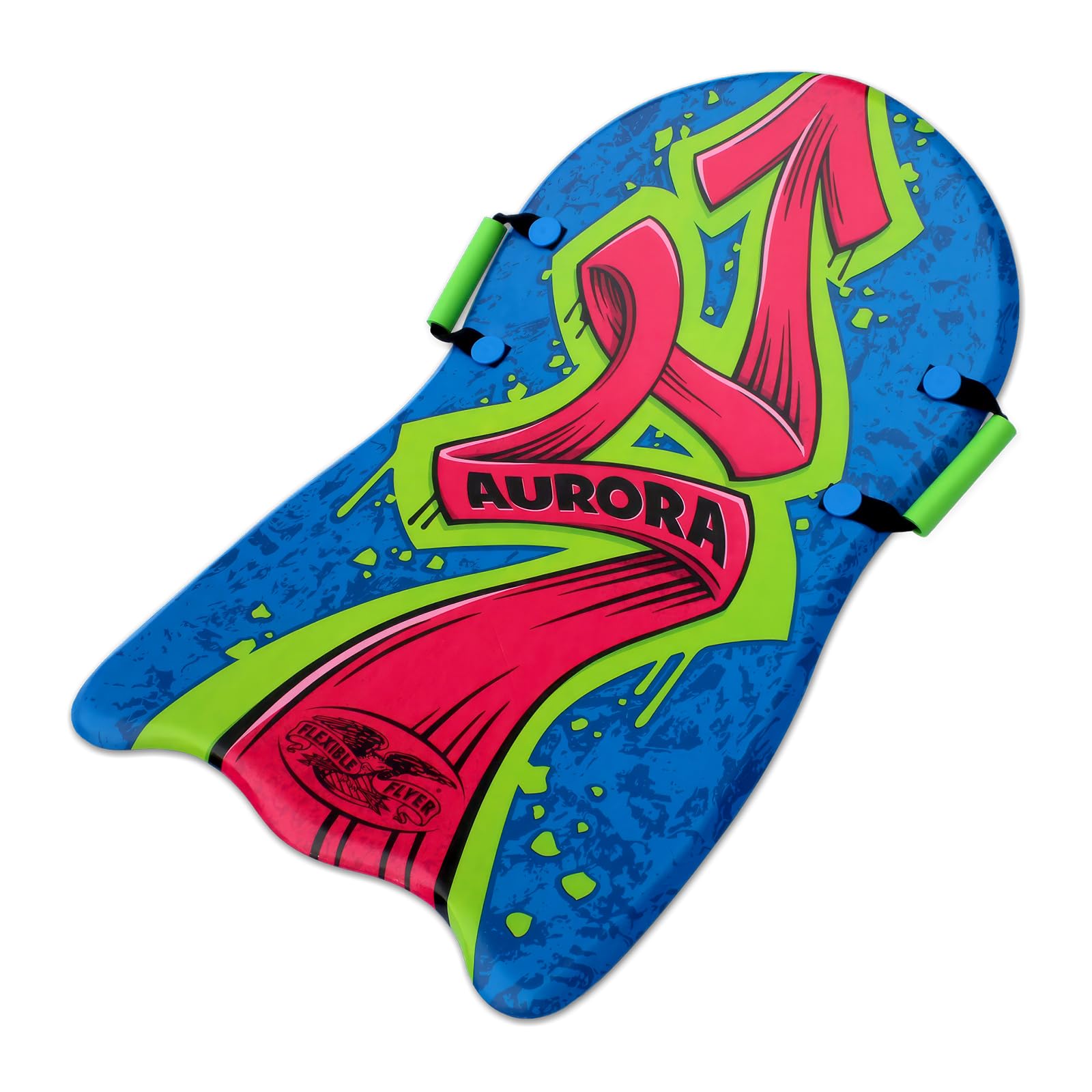 Flexible Flyer Lightweight Foam Slider, Adult and Kids Snow Play Sled with Handles, Winter Toboggan Sled for Ages 5 and Up