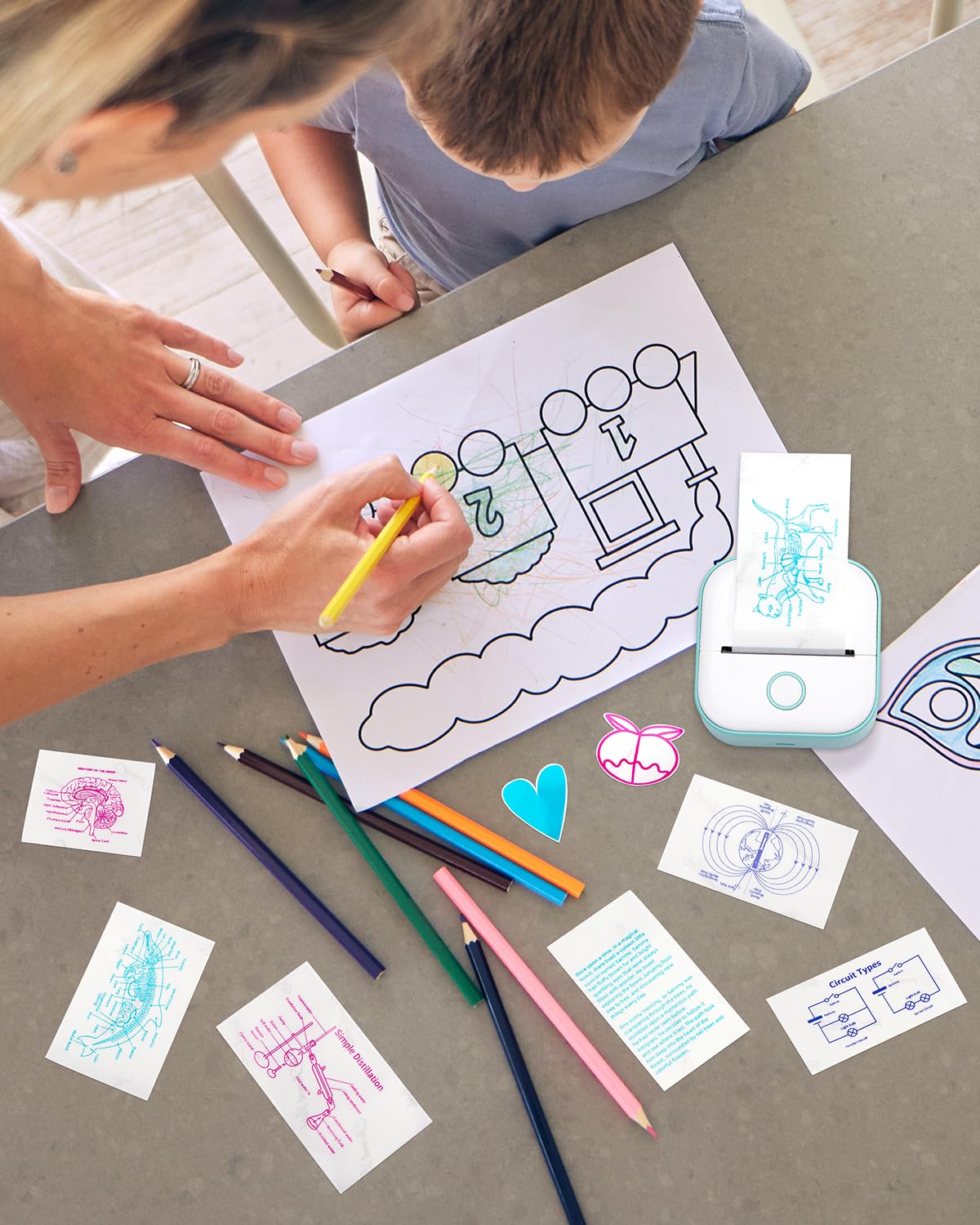 Memoking T02 Color Sticker Paper - Colorful Transparent Sticky T02 Mini Printer Sticker Paper Refill, 50 mm x 3.5 m, Keep for 20 yrs, for Journal Photo Study Notes, 3 Rolls - Image 9