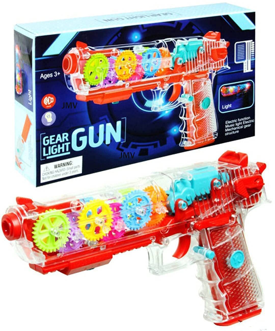 Mallexo Transparent Light and Music Gun Toys for Kids Big Size Music laser Light Gun For Boys and Girls Set of 1Pcs Pistol Gun Toy ( Mechanical Effect Police Gun Toy and Army Gun Toys for Kids ) - Toys Blaster Gun - Birthday Gifts (B0B6PPJ9FG) Amazon Price History, Amazon Price Tracker