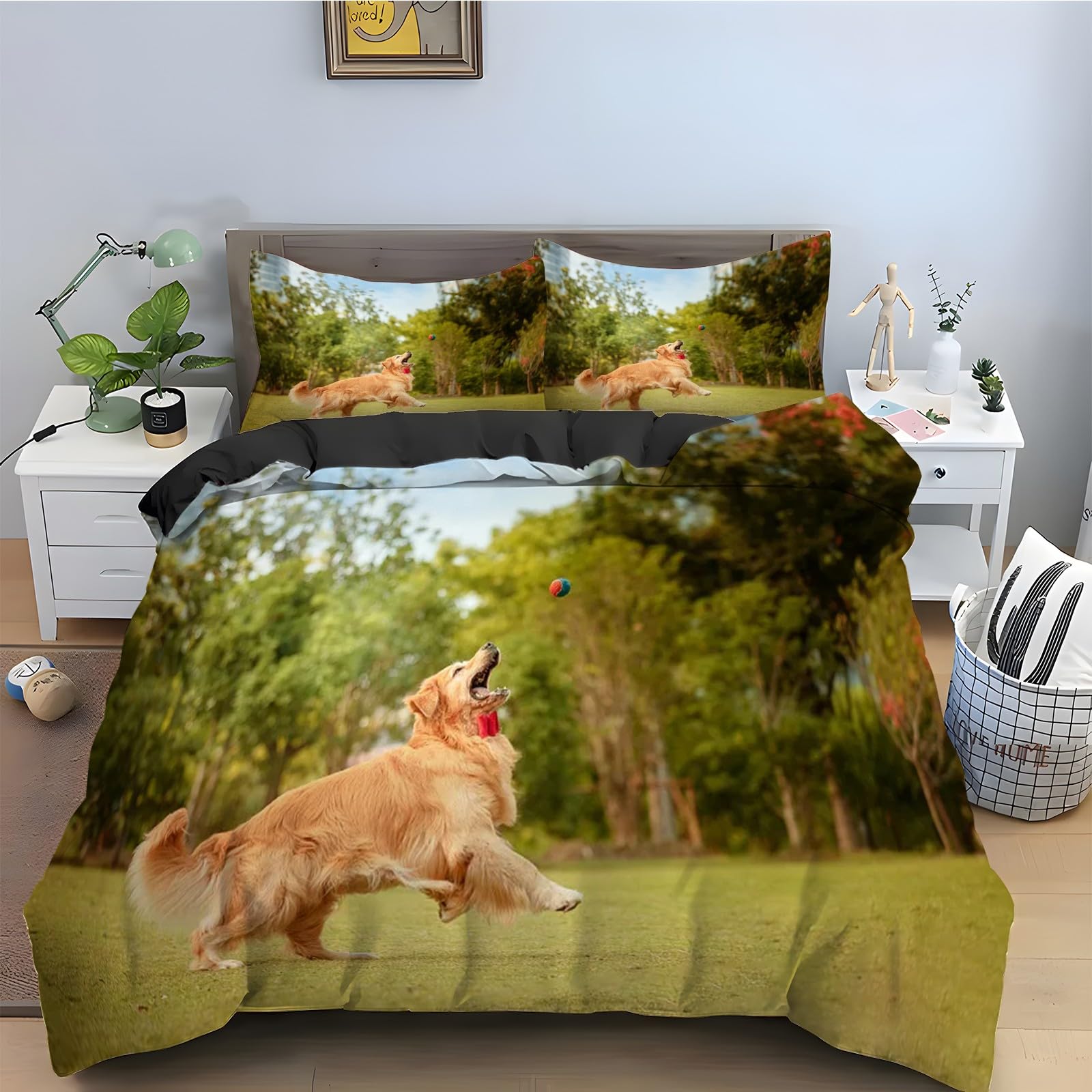 Parure de lit animal 3 pièces crée une ambiance cosy dans la chambre