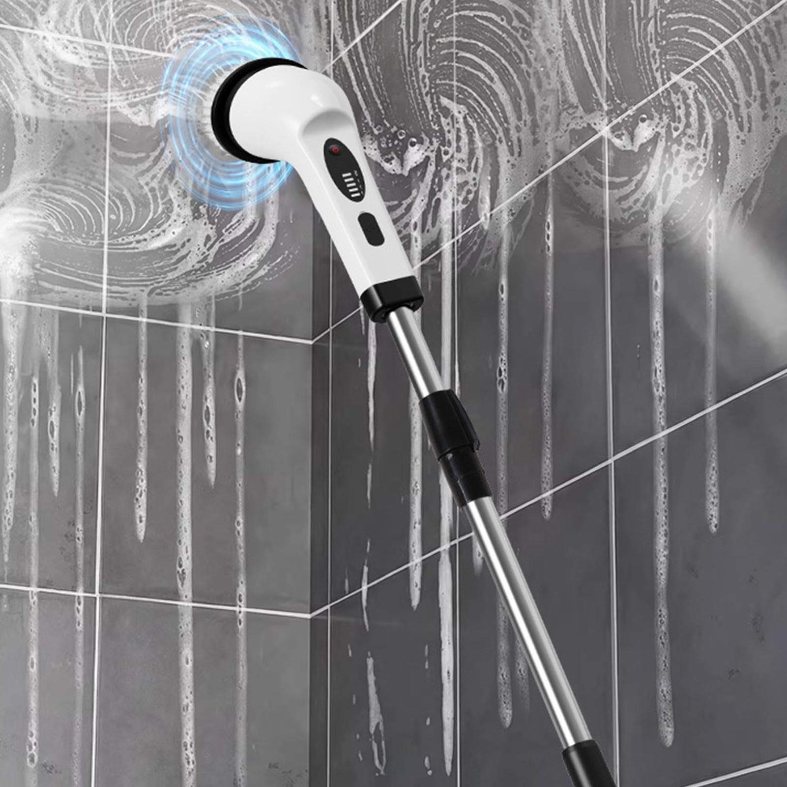 Spazzola Elettrica da Bagno 9 Testine Sostituibili Ricaricabile USB