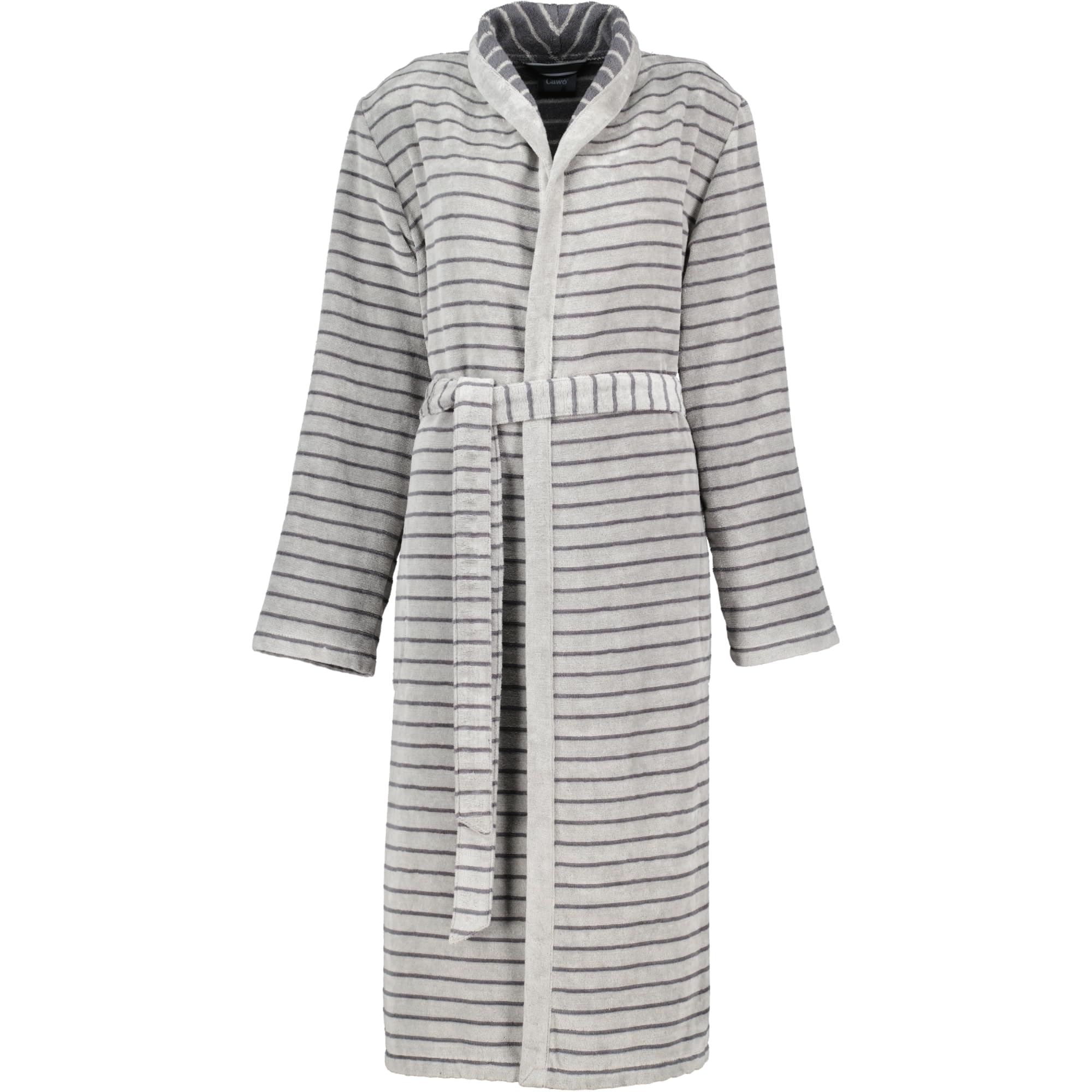 Cawö Home Bademäntel Damen Schalkragen Shades 1491 stein - 77 M