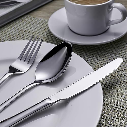 Miniatura 3 de VANRA Juego de cubiertos para niños de 3 piezas de acero inoxidable 1810 para niños, juego de cubiertos plateados, cubiertos para niños (acabado