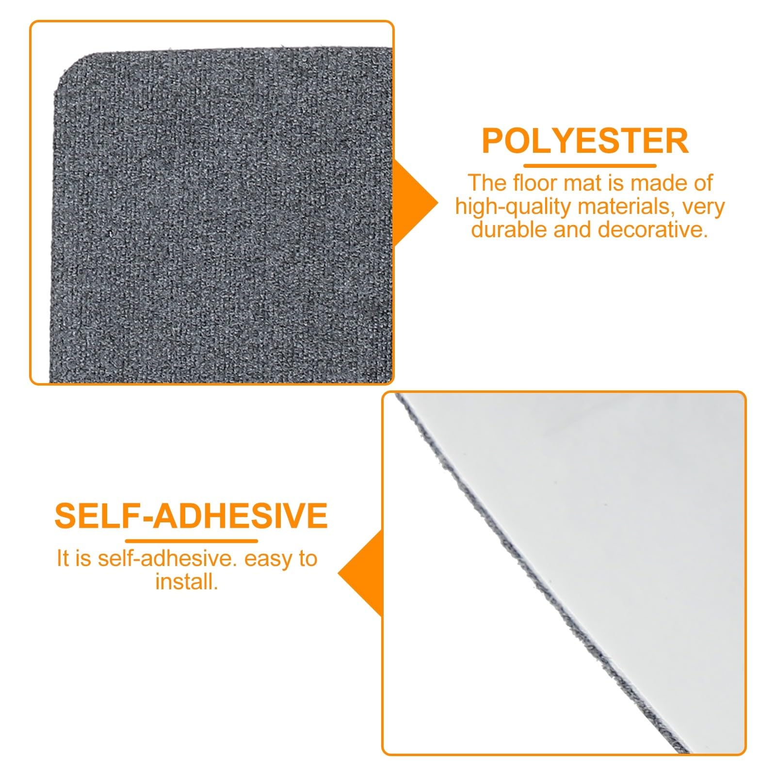 BESPORTBLE Tapete Autoadhesivo Antideslizante para Suelo de PVC Negro Respaldo Antideslizante y Suavidad Extra, Adecuado para Cocinas y Baños en Decoración del Hogar