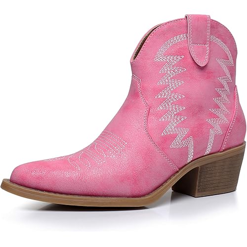 GLOBALWIN Women's Western Boots Ankle Cowboy Boots For Women
