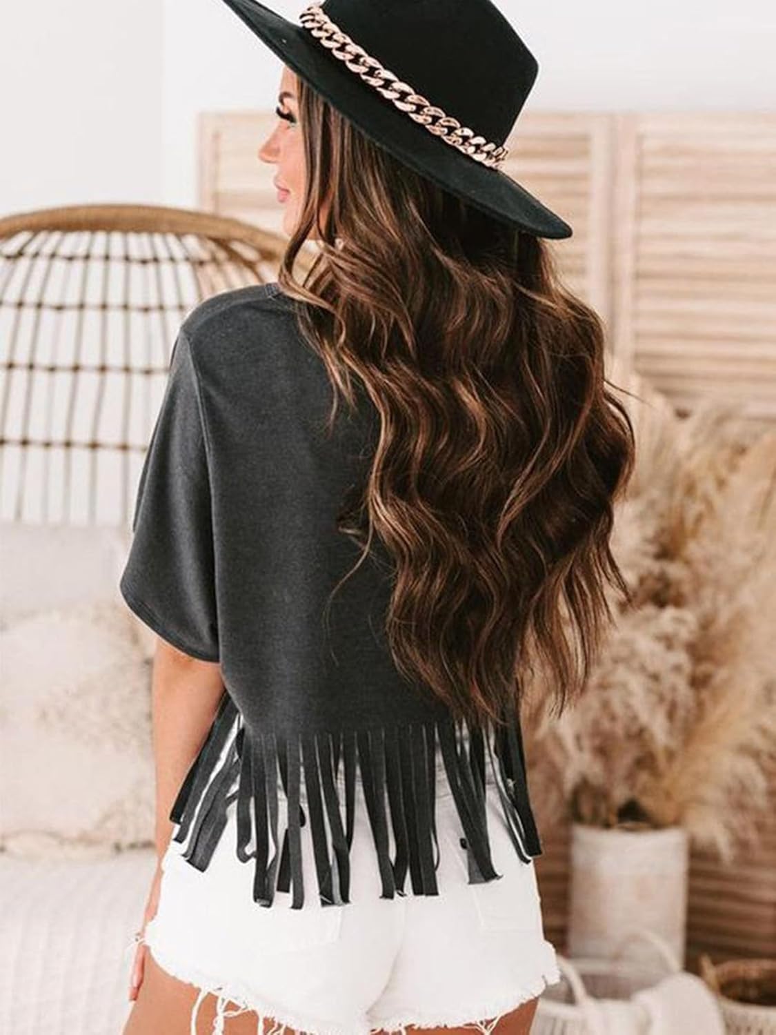 Nashville Tshirt for Women Country Concert Fringe Tops Country Music Shirts Short Sleeve Cowgirl Graphic Tees - Image 5