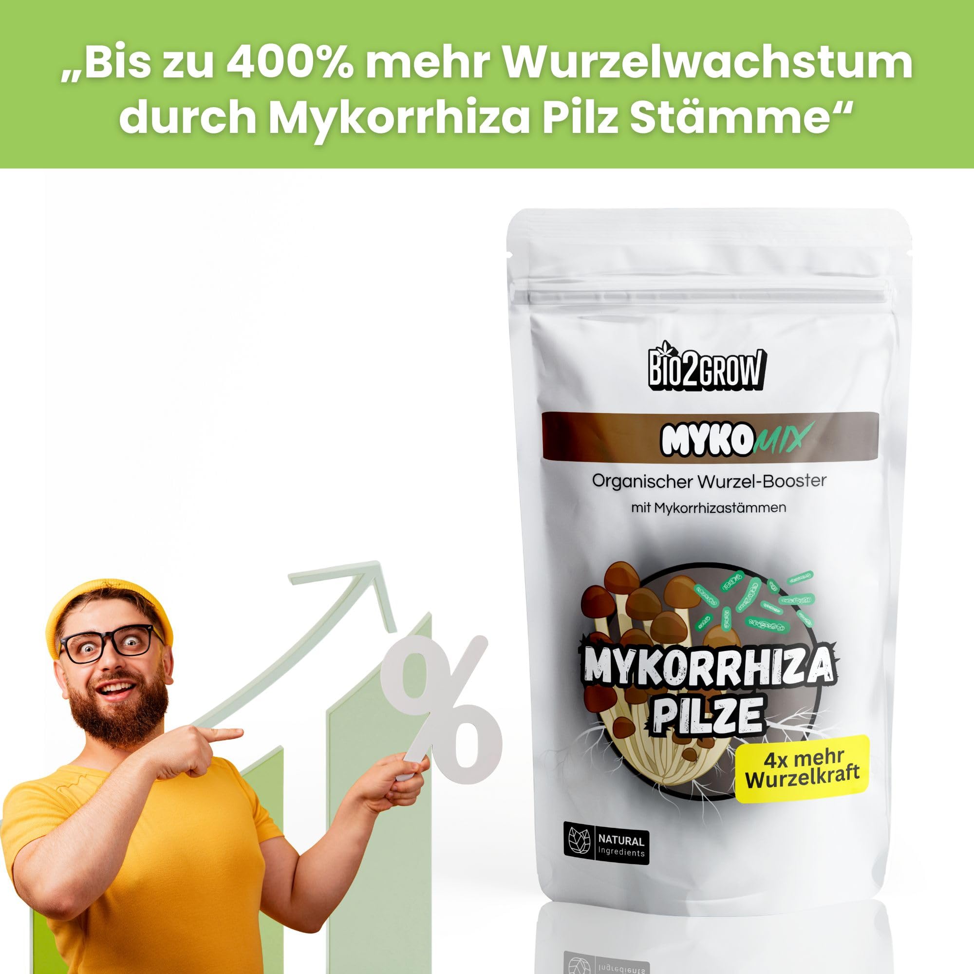 Myko-Mix 250g – Mykorrhiza Pulver Pilze als Wurzelaktivator & organischer Bodenaktivator für Pflanzen