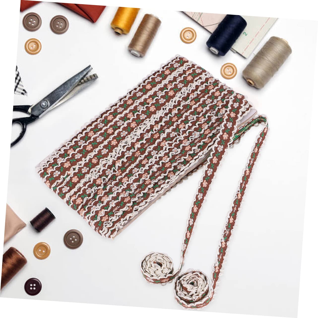 Operitacx 3piezas Cinta De Encaje Bordado Para Diseño Floral Material Duradero y Seguro Para Vestidos y Accesorios De Moda Yards