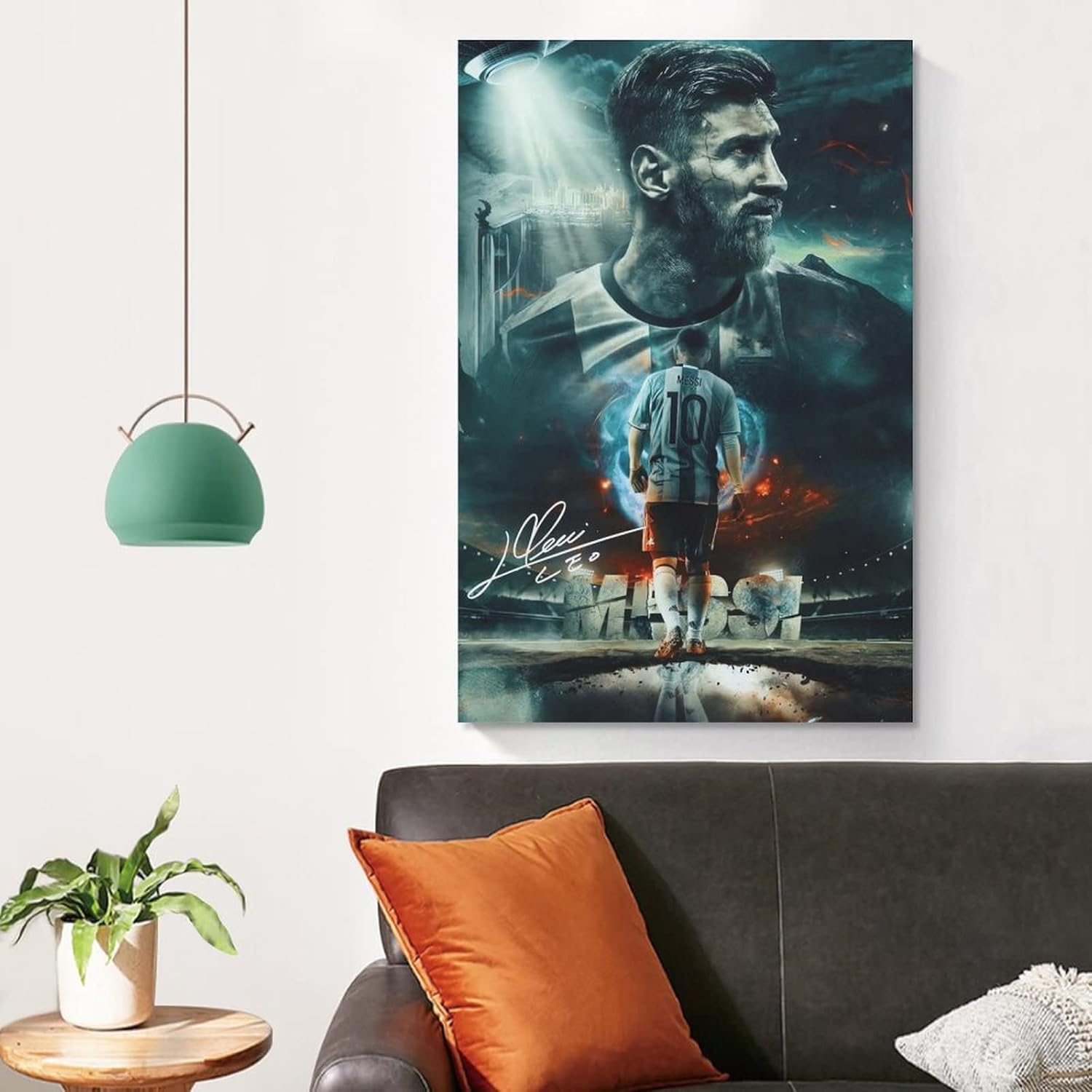 Lionel Messi Poster 1 Wall Art Canvas Print Poster Home Bathroom Bedroom Office Living Room Decor Canvas Poster Unframe: 16x24inch(40x60cm) - Image 4