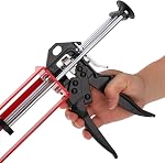 Epoxy Gun Dual Component Caulking Gun Manual Double Cartridge Caulk Gun Panel Bond Adhesive Applicator (400ml)