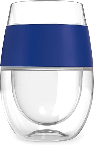 Miniatura 8 de HOST Juego de 4 vasos de enfriamiento de plástico con aislamiento de doble pared para bebidas congelables con gel de congelación copas de vino para