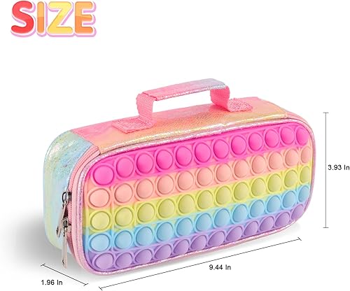 Miniatura 2 de JoyLEME Estuche para lápices de gran capacidad para niñas y niños, estuche portátil para lápices, organizador para estudiantes, suministros de